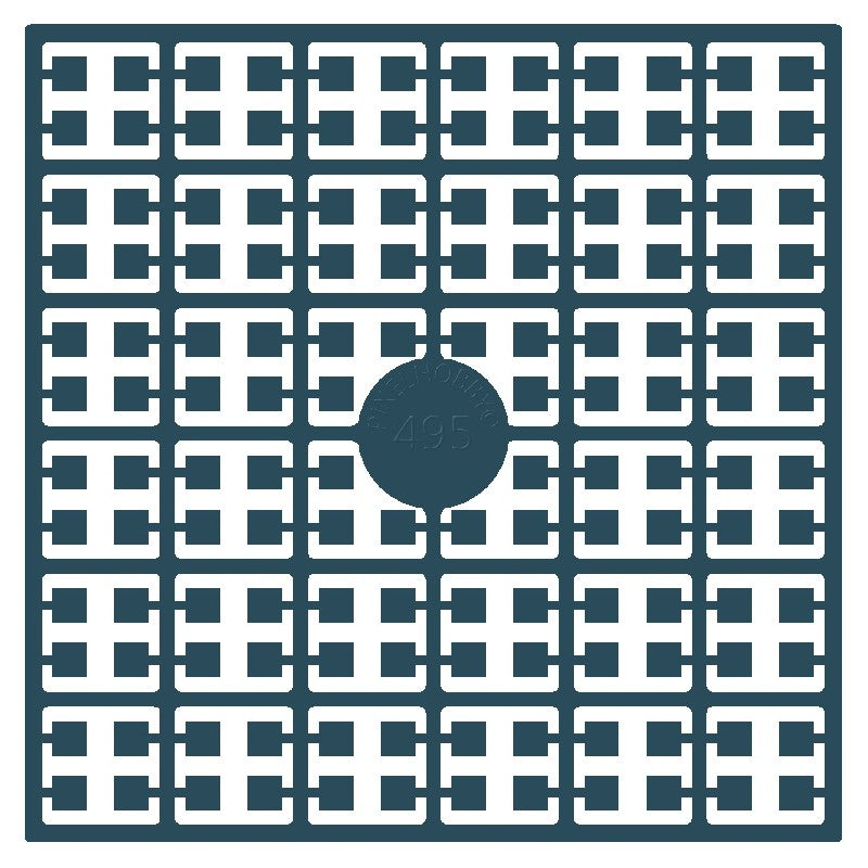 Pixelmatje - turkooisblauw extra donker 495