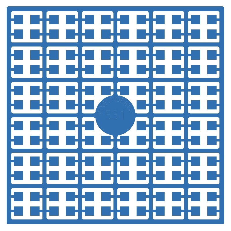 Pixelmatje - turkoois helder donker 531