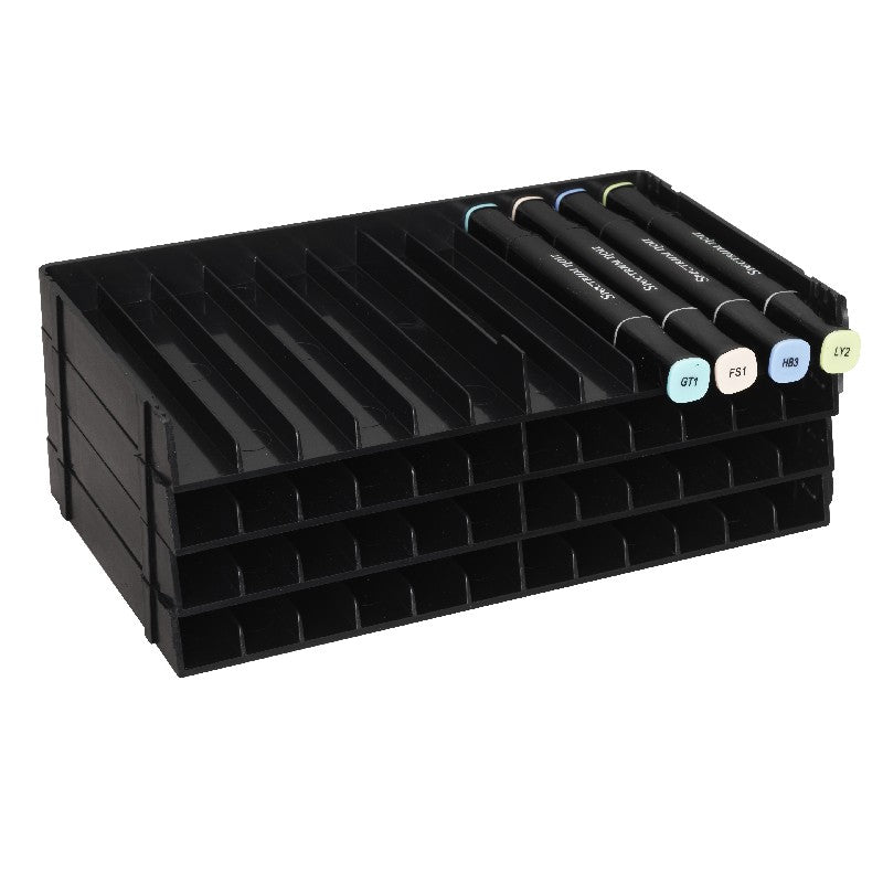Spectrum noir opbergrek voor 72 stuks- Zwart