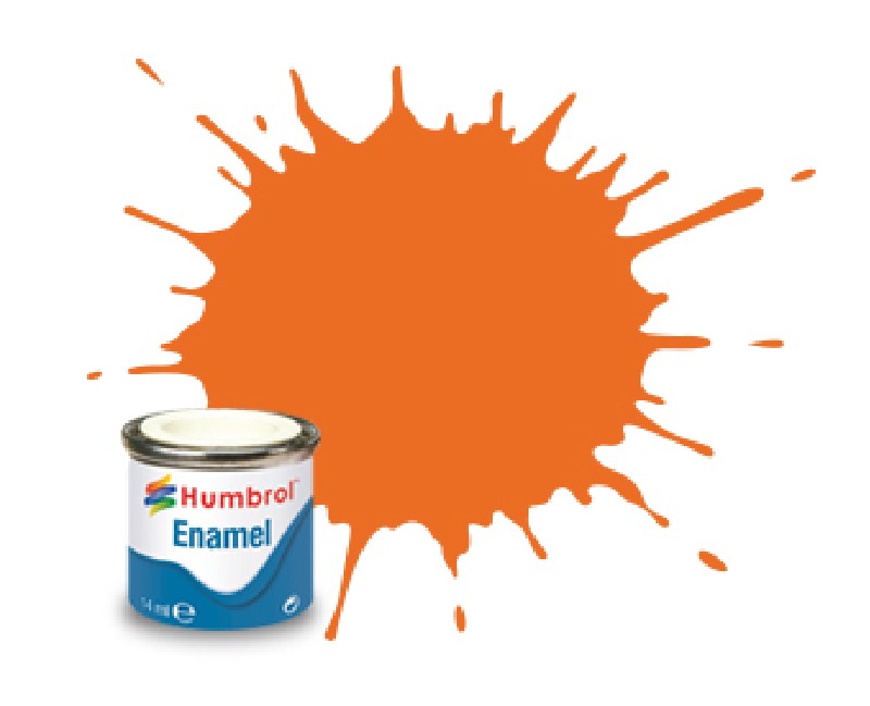 Humbrol 18 enamel - 14 ml oranje hoogglans