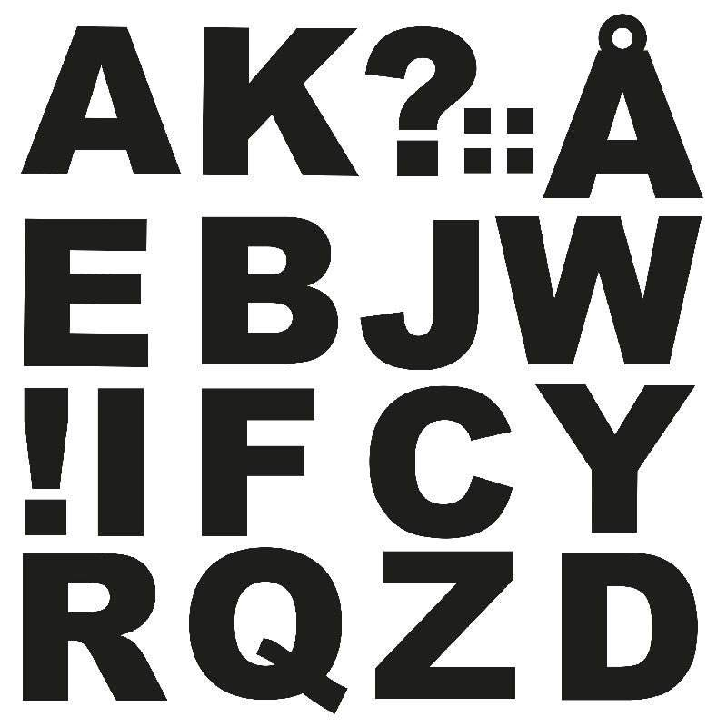 Stickers - letters - 5 cm - zwart