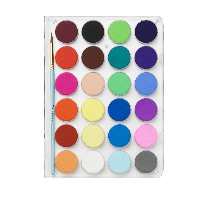 Aquarelverf palet - inclusief penseel - 24 kleuren