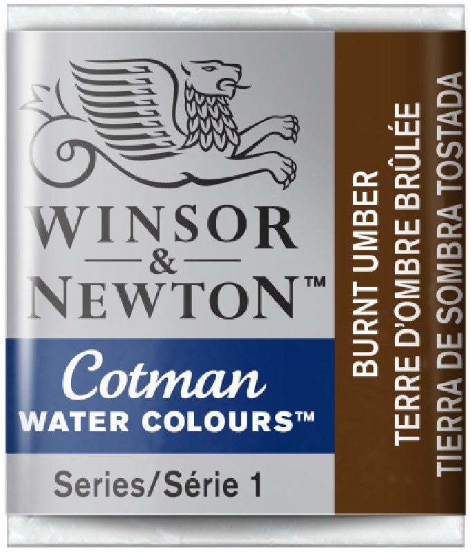 W&N Cotman Watercolours - half napje - burnt amber