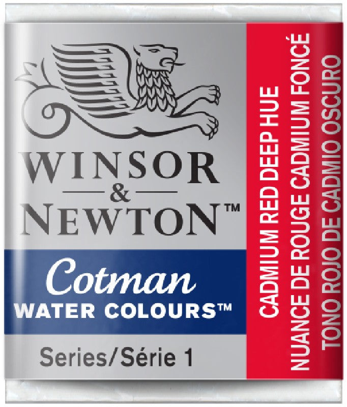 W&N Cotman Watercolours - half napje - cadmium red deep hue