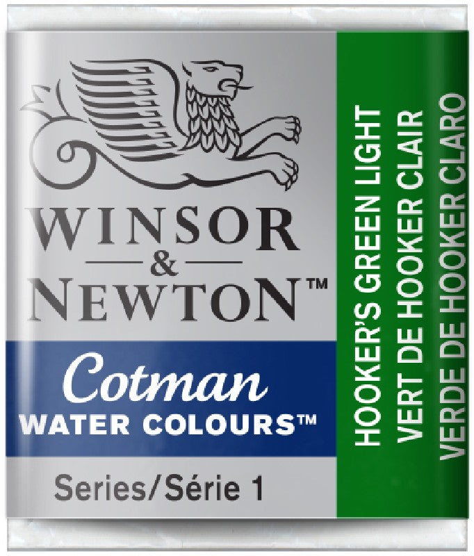W&N Cotman Watercolours - half napje - hookers green light