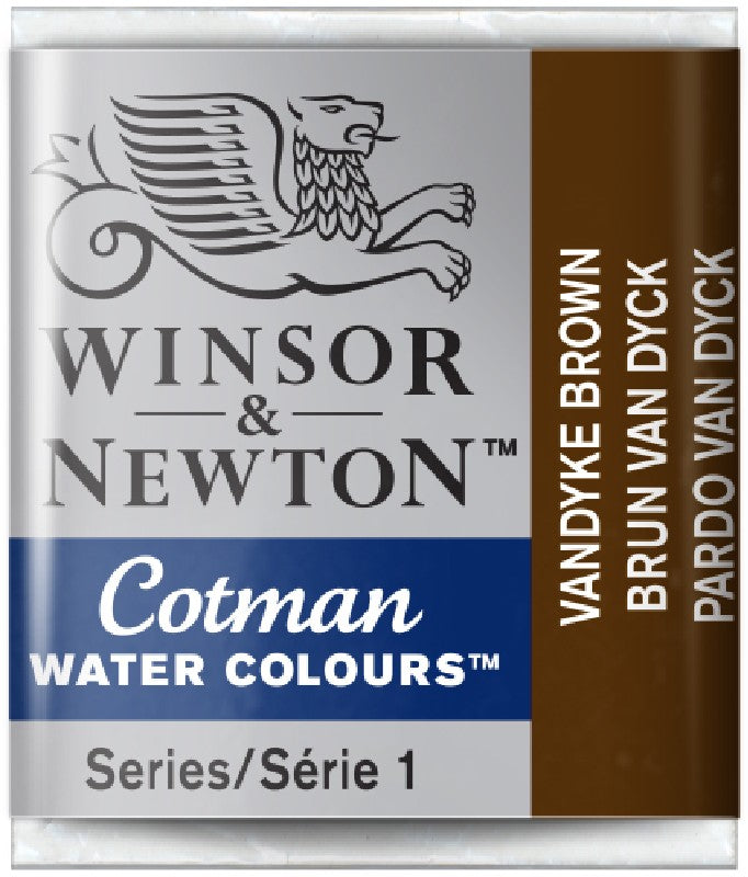 W&N Cotman Watercolours - half napje - vandyke brown