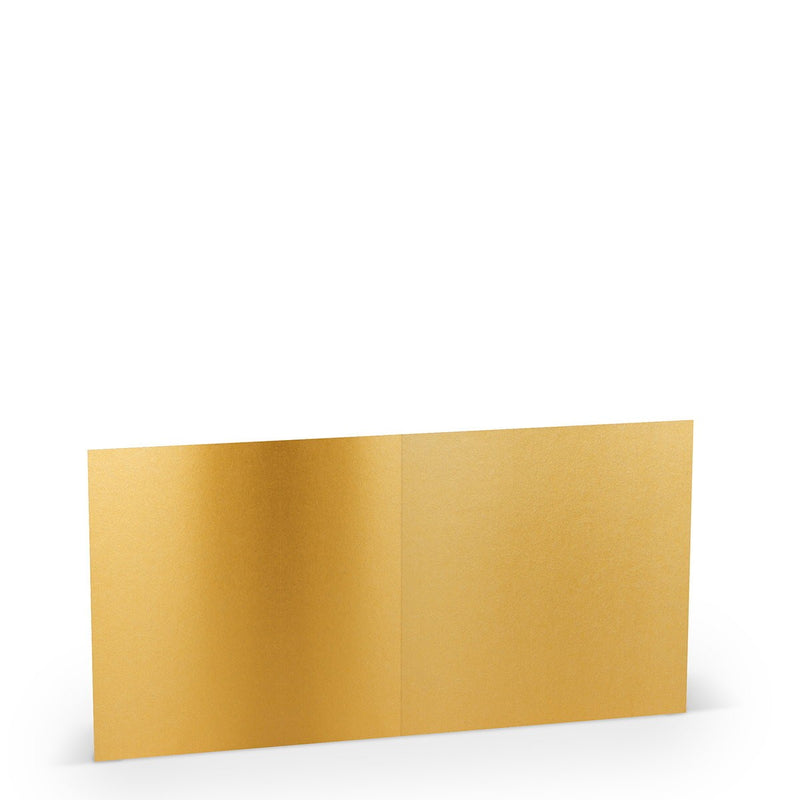 Kaarten - vierkant - 5 stuks - goud