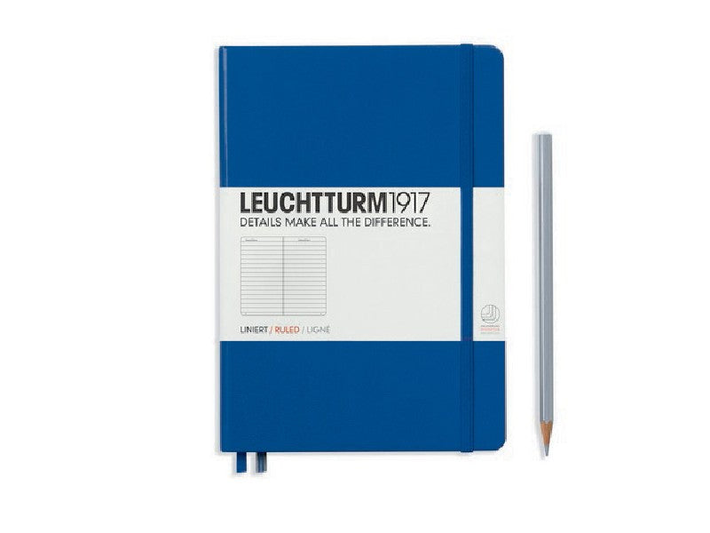 LEUCHTTURM1917 - notebook A5 - lijntjes - koningsblauw
