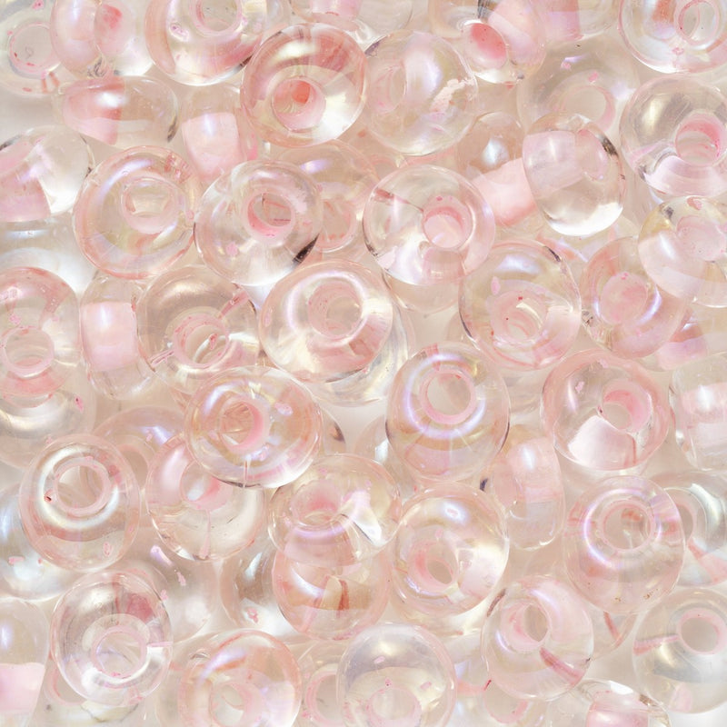 TOHO Magatama kralen - 4 mm - #191C roze kern transparant