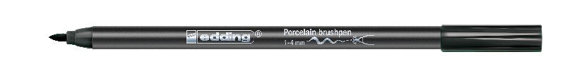 edding 4200 porcelain brushpen - 1 tot 4 mm - zwart