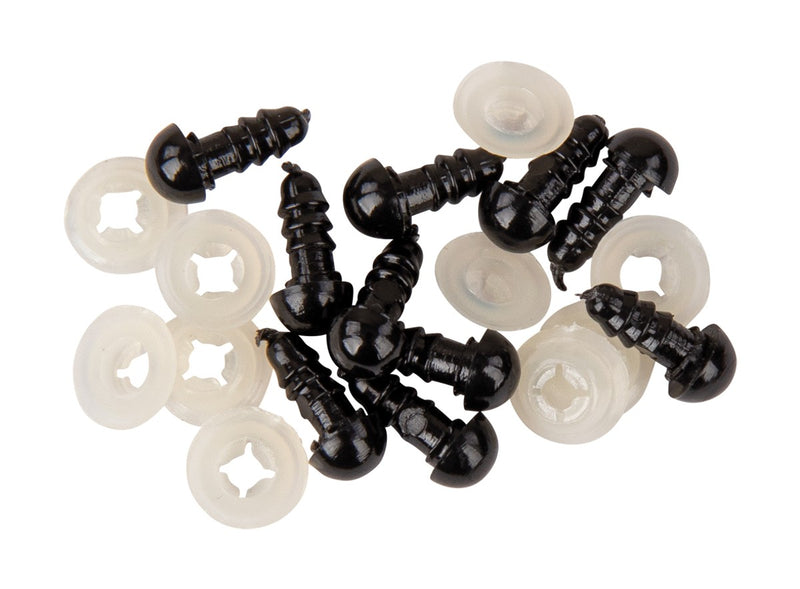 Kunststof veiligheidsogen - 6 mm - zwart