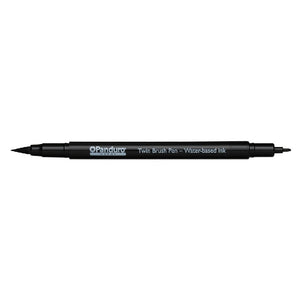 Twin brushpen - zwart