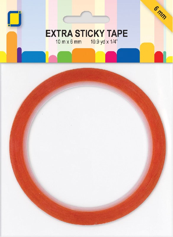 Dubbelzijdige tape - extra sticky - 6 mm