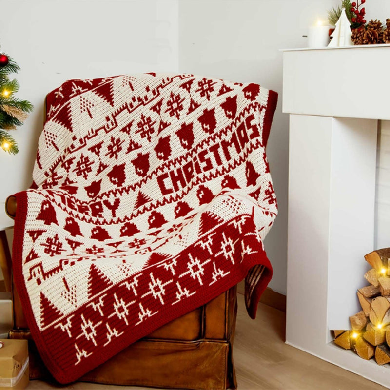 Katia haakpakket - Merry Blanket - rood