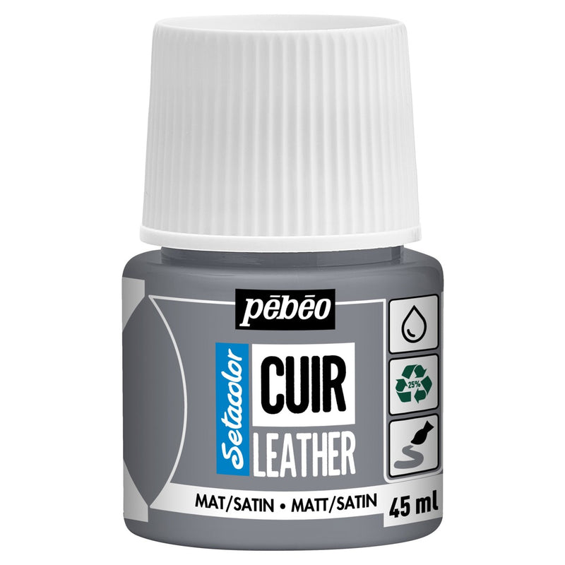 Leerverf - 45 ml - grijs