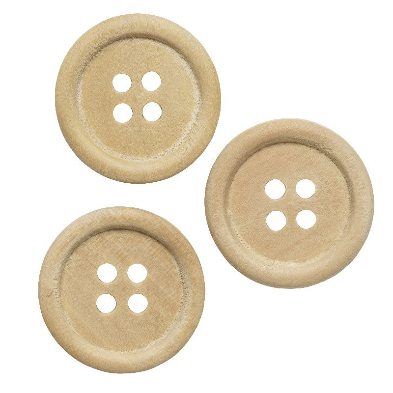 Houten knopen - 20 mm - 12 stuks
