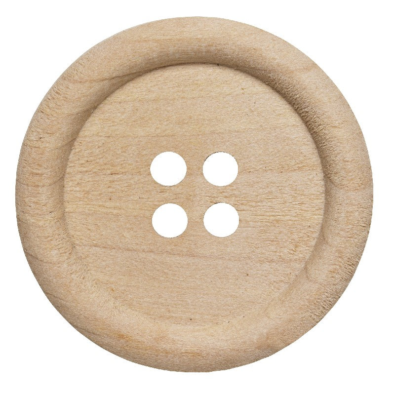 Houten knopen - 35 mm - 6 stuks