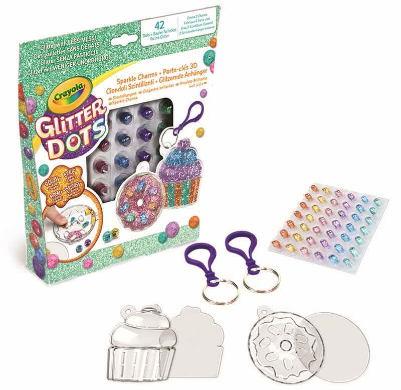 Crayola Glitter Dots - 3D sleutelhangers gebakjes