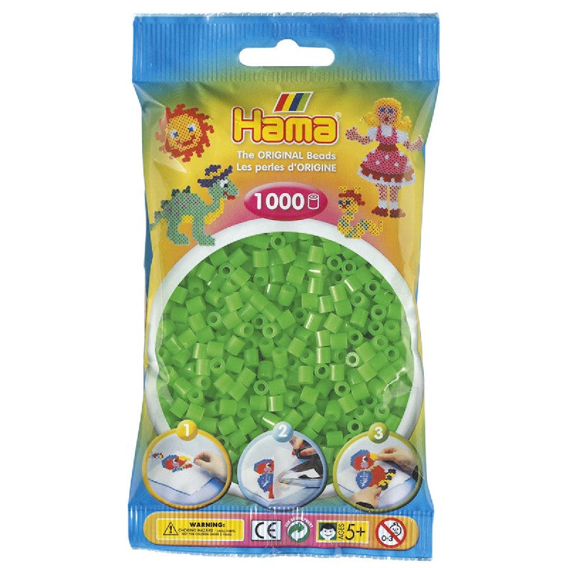 Hama Midi - strijkkralen - 1000 stuks - translucent fluor green 42