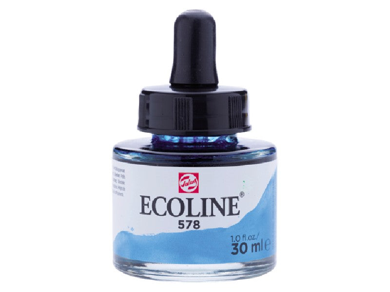 Ecoline inkt - 30 ml - hemelsblauw (cyaan) 578
