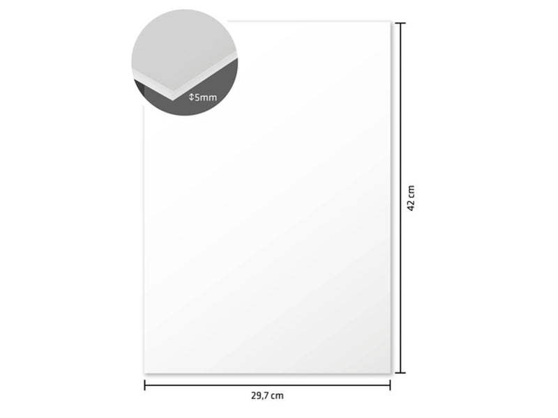 Foamboard Kangaro - wit - A3