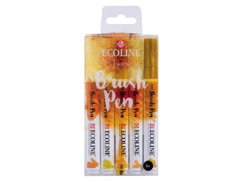 Ecoline Brush Pen set - 5 stuks - aardetinten