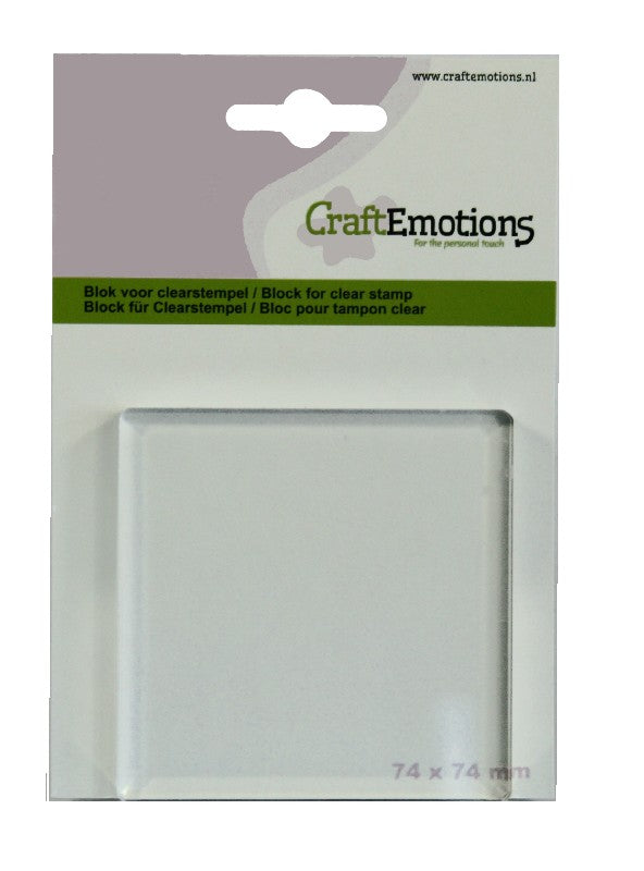 Blok voor clear stamp 74x74mm