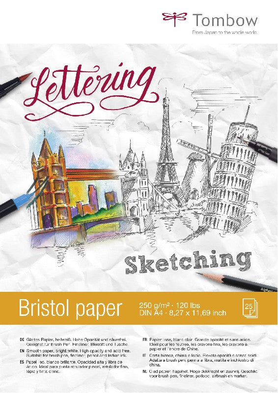 Tombow blok tekenpapier Bristol - A4