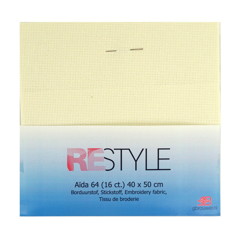 borduurstof Aida 64/ 16 count - 40x50 cm ecru