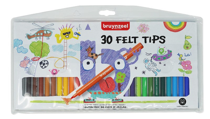 Bruynzeel Kids - viltstiften - 30 stuks