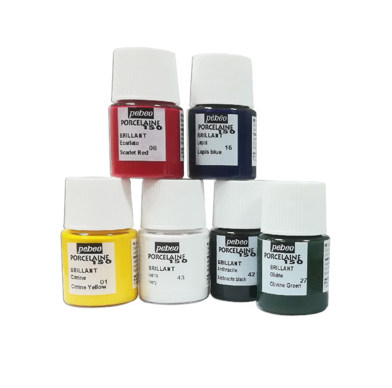porseleinverfset basis 6x 20 ml