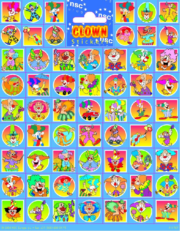 Stickers clowntjes