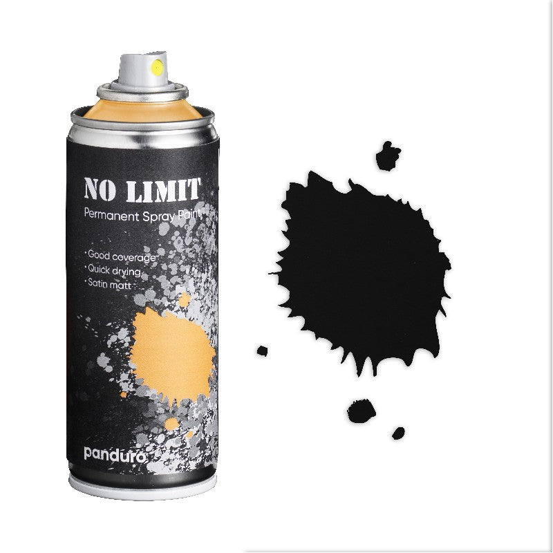 No limit spraypaint 200 ml - zwart