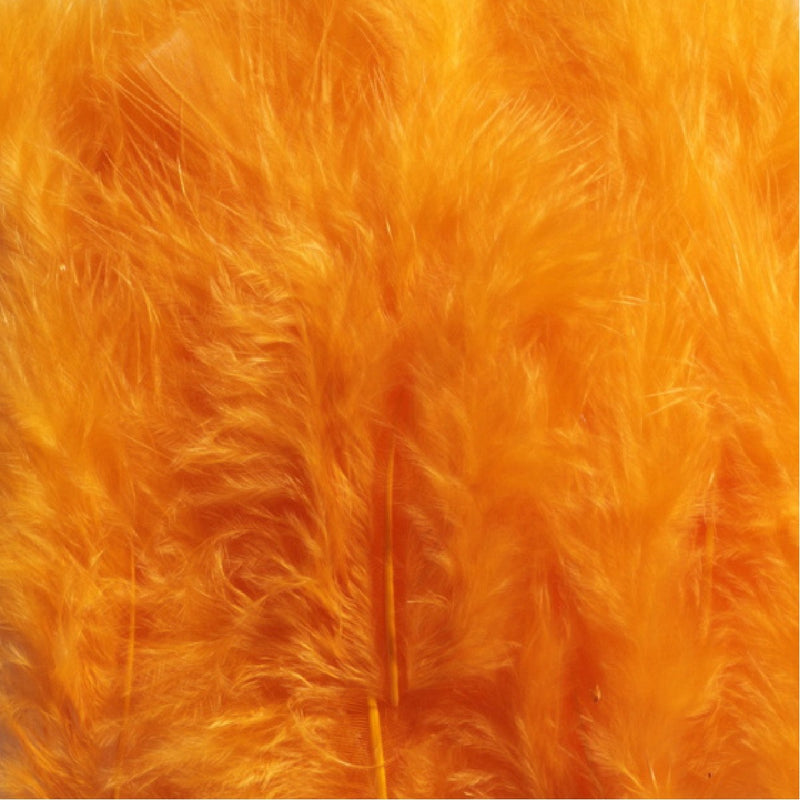 donzen veren 5-9 cm - oranje 12 stuks
