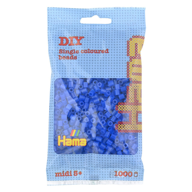 Hama Midi - strijkkralen - 1000 stuks - translucent neon blue 36