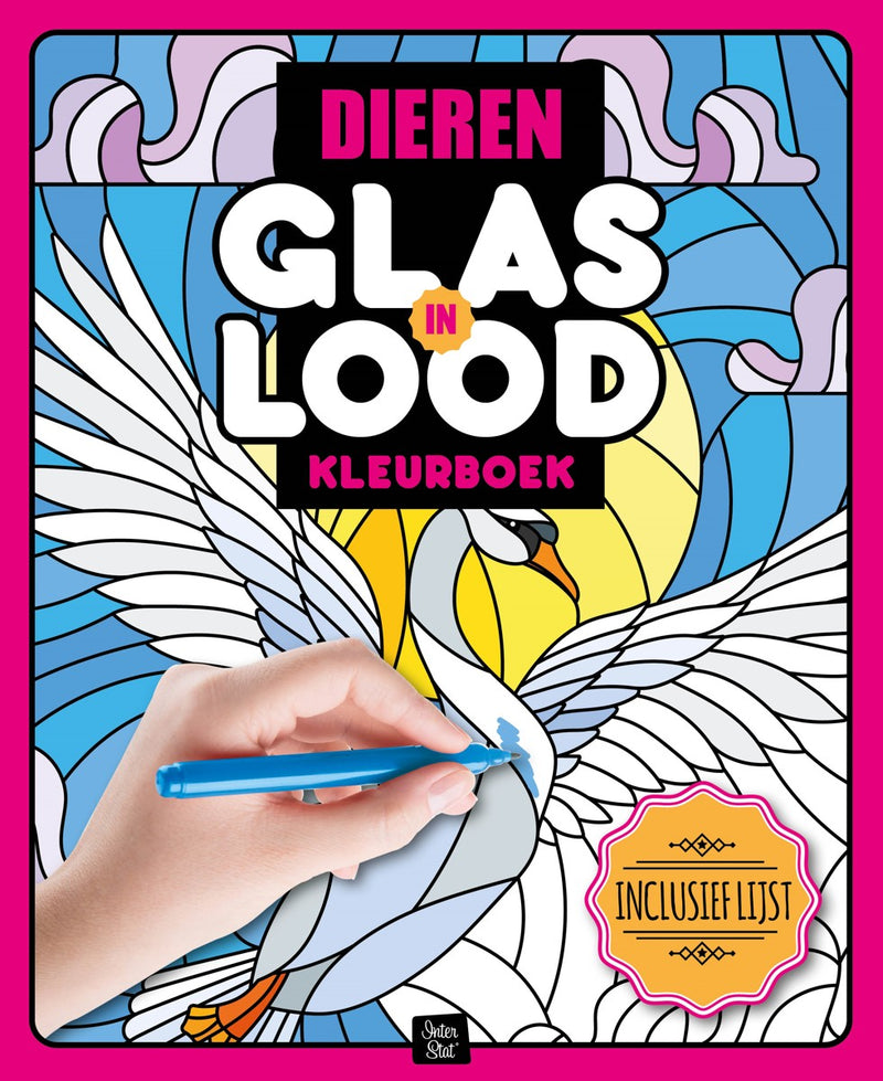 Kleurboek - Glas in lood kleurboek - dieren
