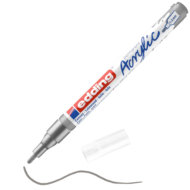 edding 5300 acrylic marker fine - 923 zilver