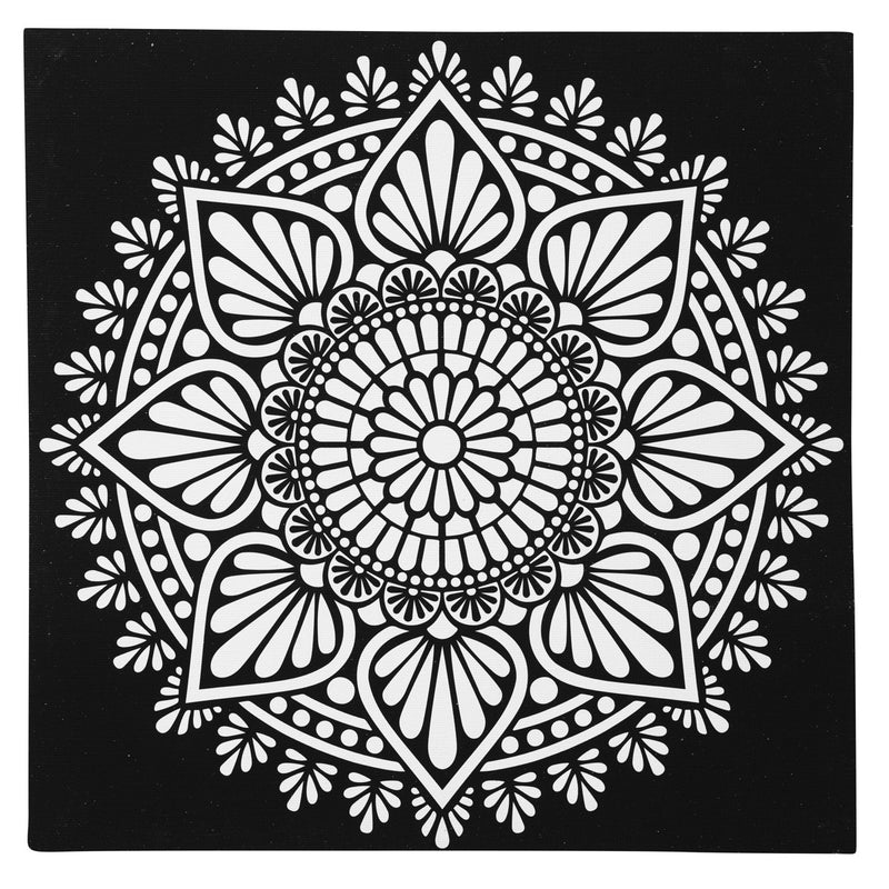Voorbedrukt canvasdoek - 30x30 cm - mandala