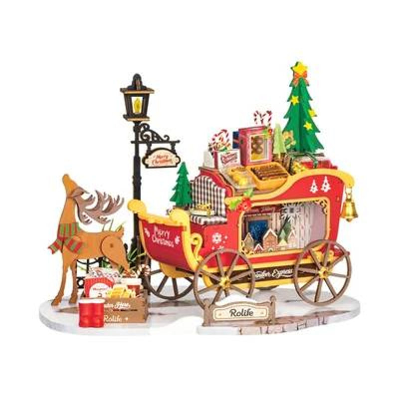 Robotime houten 3D puzzel - Reindeer Express