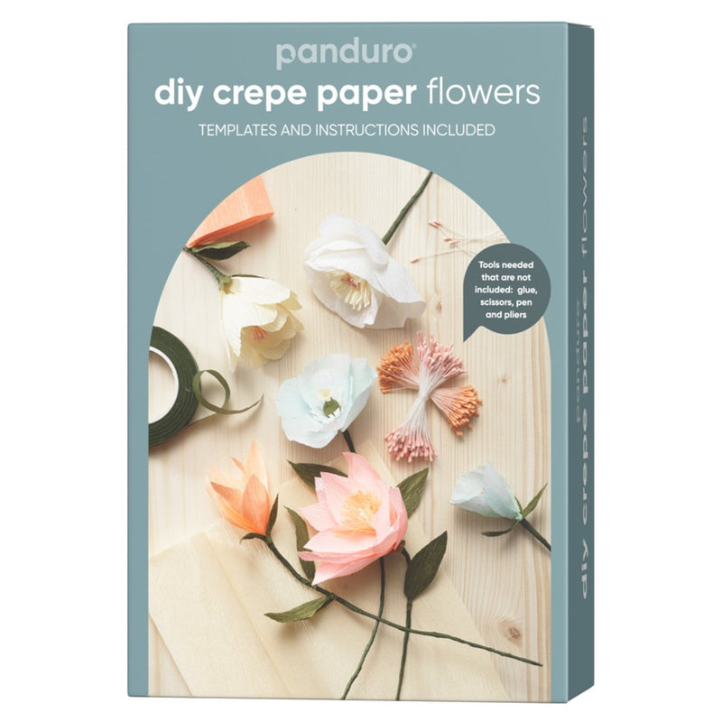 Panduro DIY kit - papieren bloemen - crêpepapier