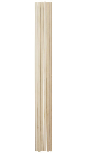 Houten stok - 9,5 mm - 50 cm - 6 stuks