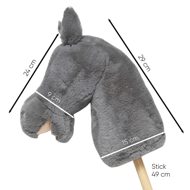 Hobby Horse - basis stokpaard - grijs