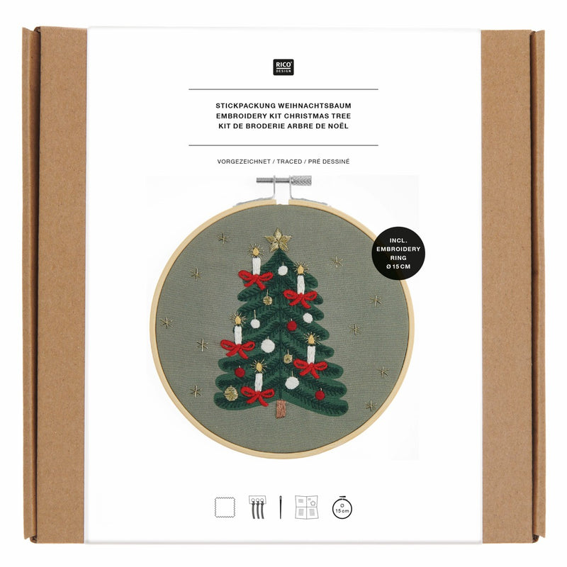 Rico Design borduurpakket - voorbedrukt - Christmas Tree