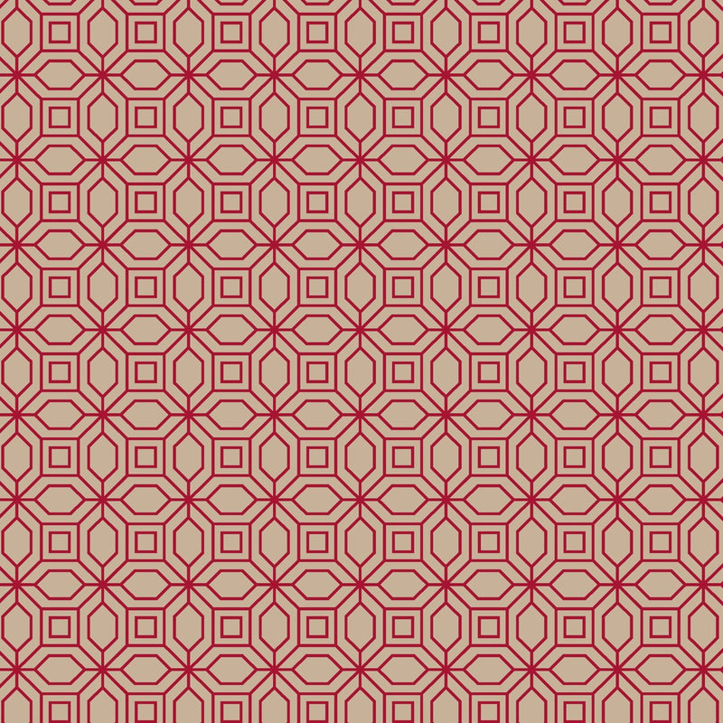 Cadeaupapier - 10 meter - rood trellis