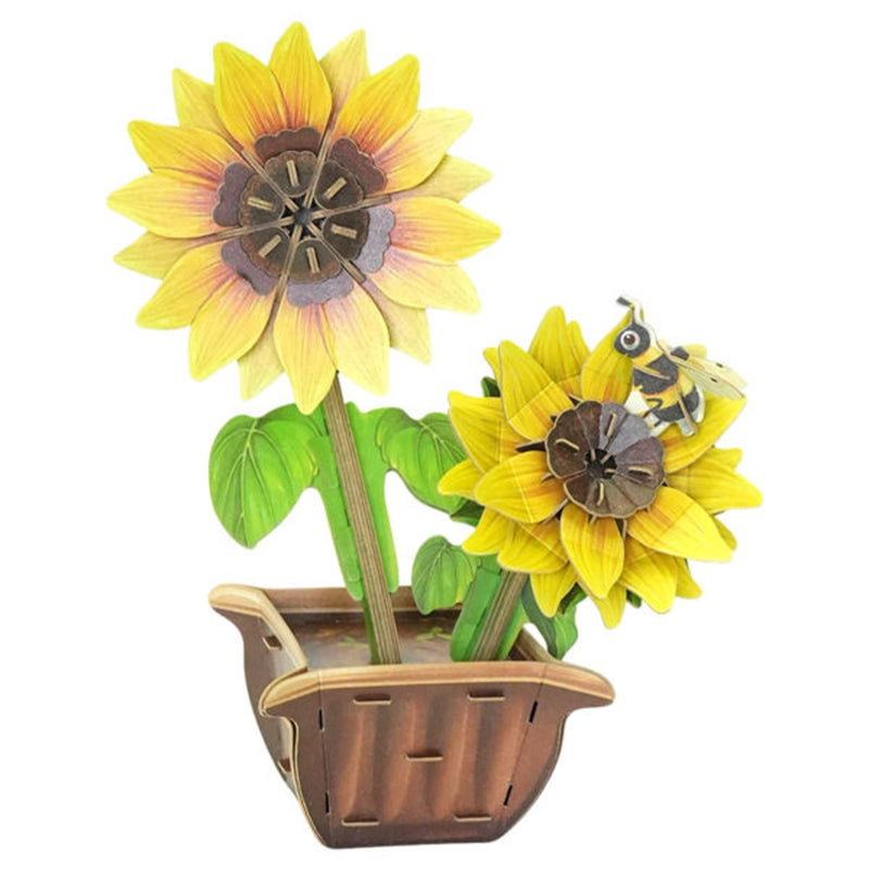MakeBug 3D modelbouwpakket - sunflower met bijtje