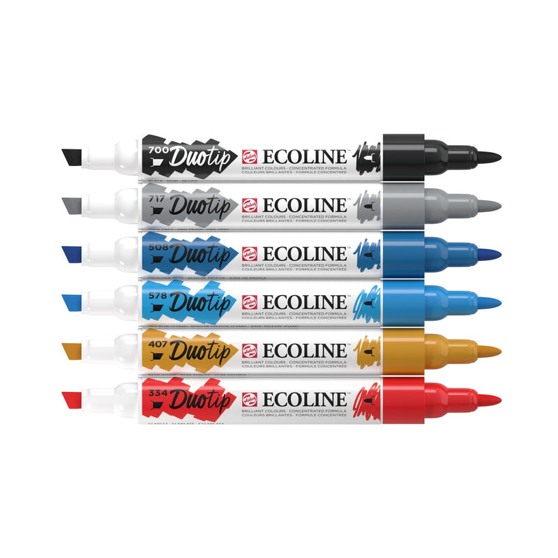 Ecoline Duotip markers set - 6 stuks - urban landscape