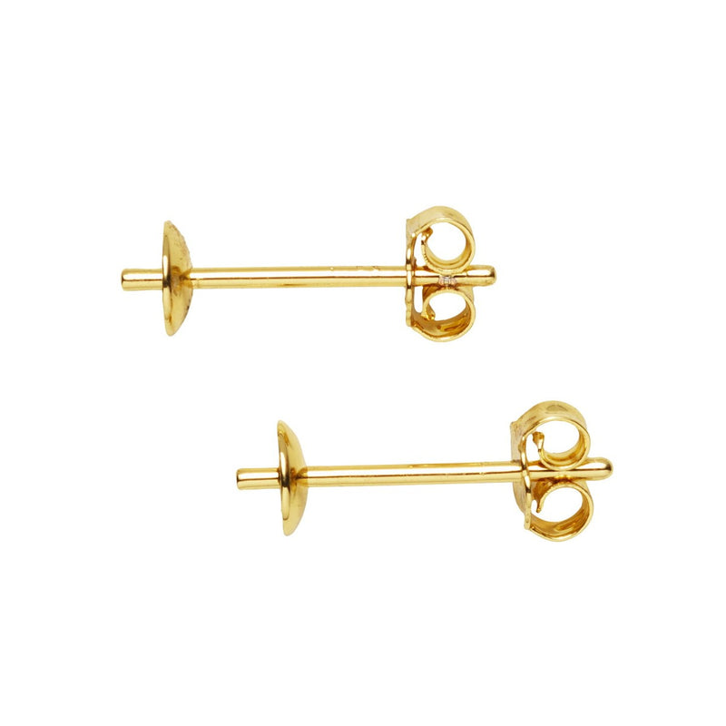 Oorstekers - verguld - 10 mm - 2 stuks