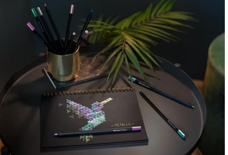 Faber-Castell Black Edition kleurpotloden - 12 stuks - metallic