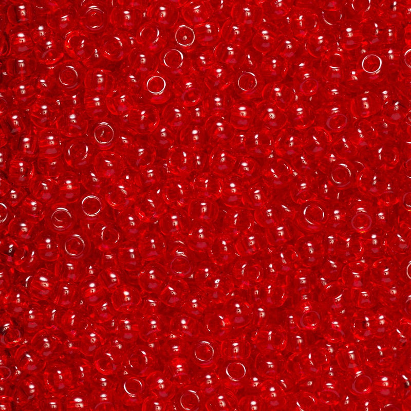 Rocailles - 9/0 - rood transparant