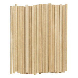 Knutselhoutjes - rond - 5 mm - 15 cm - 50 stuks